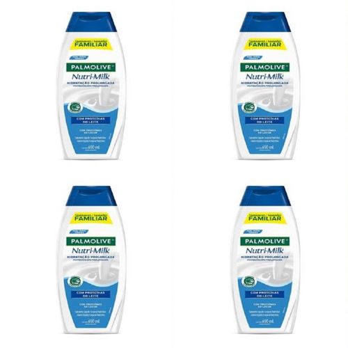 Kit c/4 Sabonetes Líquido Palmolive Hidratante Nutrimilk 650ml