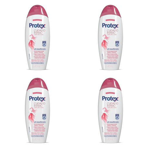 Kit c/4 Sabonete Íntimo Líquido Protex Delicate Care 40ml