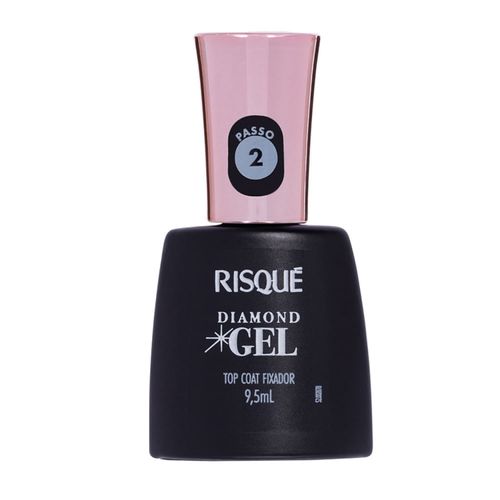Kit c/4 Esmalte Risque Diamond Gel Fixador Top Coat