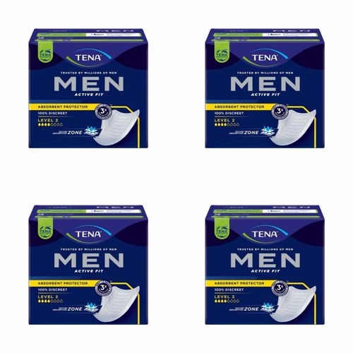 Kit c/4 Absorventes Tena Men Level 2 c/10 Unidades cada