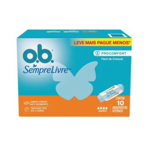 Kit c/4 Absorvente Interno O. B Super 10 Unidades