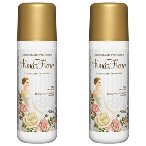 Kit c/2 Unidades de Desodorante Spray Alma De Flores 90ml Flores Brancas