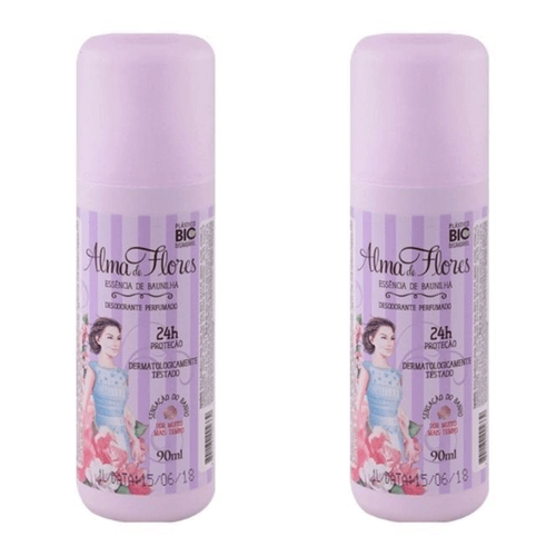 Kit c/2 Unidades de Desodorante Spray Alma De Flores 90ml Baunilha