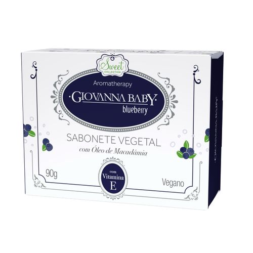 Kit c/2 Sabonete Giovanna Baby Vegetal Retangular 90g Bluberry