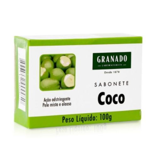 Kit c/2 Sabonete em Barra Coco 100g Pele Mista e Oleosa Granado