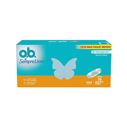 Kit c/16 Absorvente Interno ProComfort O.B. Super Caixa 16 Unidades