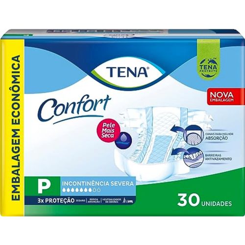 Kit 2 Fraldas Adulto Tena Confort Mega P 30 Unidades cada