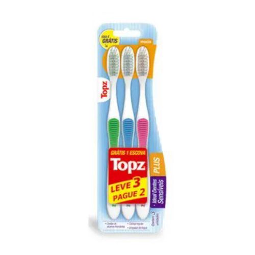 Escova De Dentes Topz Plus Macia