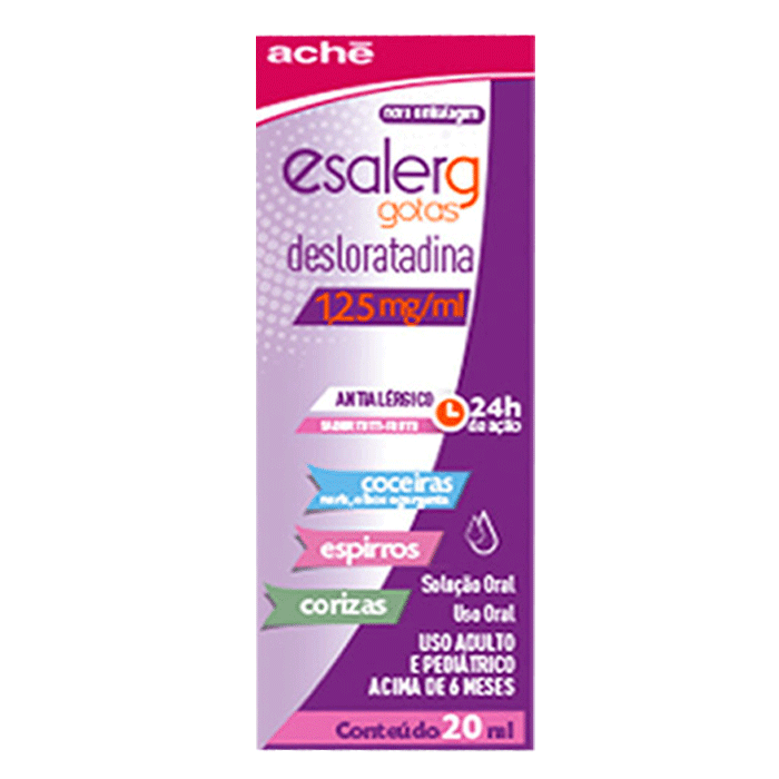 Antialérgico Esalerg 1,25mg/ml 20ml Solução Gotas