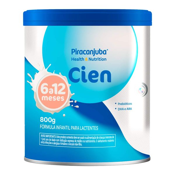 Fórmula Infantil Piracanjuba Cien 6 a 12 Meses 800g
