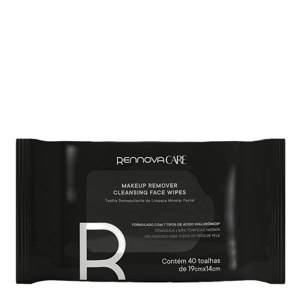 Lenço Removedor de Maquiagem Rennova Care Makeup Remover 40 Unidades