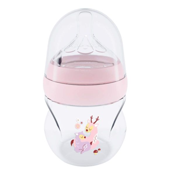 Mamadeira Lolly Kinddy Nature 0+ Rosa 130ml