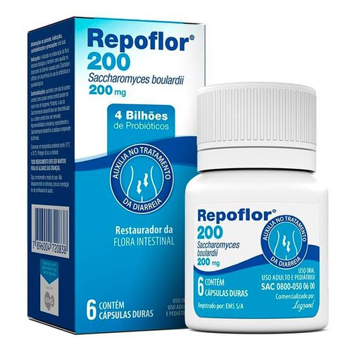 Probiótico Repoflor 200Mg 6 Cápsulas
