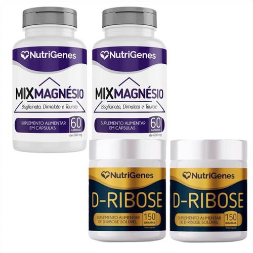 2x Mix Magnésio + 2x D Ribose ATP - Nutrigenes 2x Mix Magnésio + 2x D Ribose ATP - Nutrigenes