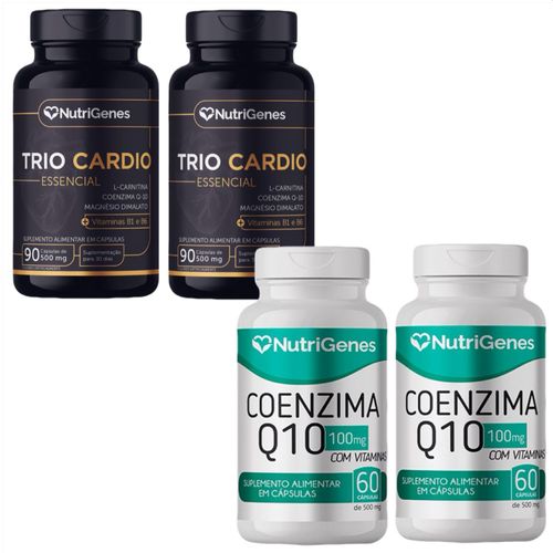 2x Trio Cardio + 2x Coenzima Q10 Coq10 - Nutrigenes 2x Trio Cardio + 2x Coenzima Q10 Coq10 - Nutrigenes