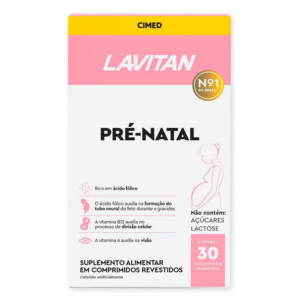 Suplemento Alimentar Lavitan Pré-natal 30 Comprimidos