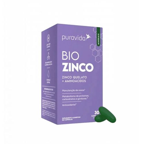 Bio Zinco PuraVida - Zinco Quelado + Aminoácidos Sem Sabor Bio Zinco PuraVida - Zinco Quelado + Aminoácidos Sem Sabor