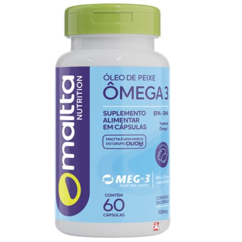 ÔMEGA 3 ULTRA PURIFICADO MEG-3® EPA-DHA 500MG 60 CÁPSULAS SOFTGEL - MALTTA NUTRITION ÔMEGA 3 ULTRA PURIFICADO MEG-3® EPA-DHA 500MG 60 CÁPSULAS SOFTGEL - MALTTA NUTRITION