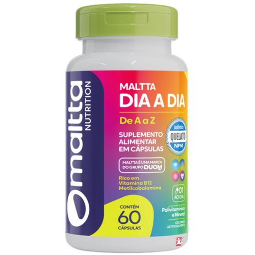 MALTTA DIA A DIA POLIVITAMÍNICO MULTIMINERAL A-Z 1 AO DIA 60 CÁPSULAS - MALTTA NUTRITION MALTTA DIA A DIA POLIVITAMÍNICO MULTIMINERAL A-Z 1 AO DIA 60 CÁPSULAS - MALTTA NUTRITION