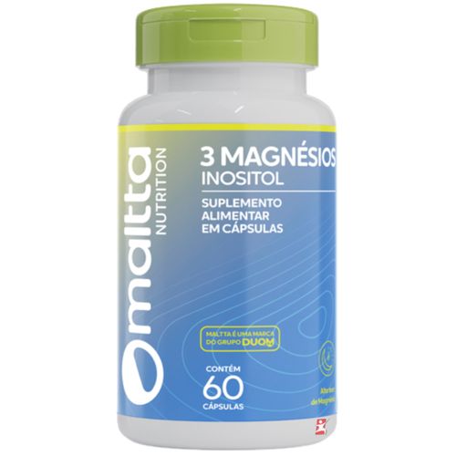 3 MAGNÉSIOS - INOSITOL + ÓXIDO DE MAGNÉSIO + BISGLICINATO DE MAGNÉSIO 60 CAPS – MALTTA NUTRITION 3 MAGNÉSIOS - INOSITOL + ÓXIDO DE MAGNÉSIO + BISGLICINATO DE MAGNÉSIO 60 CAPS – MALTTA NUTRITION
