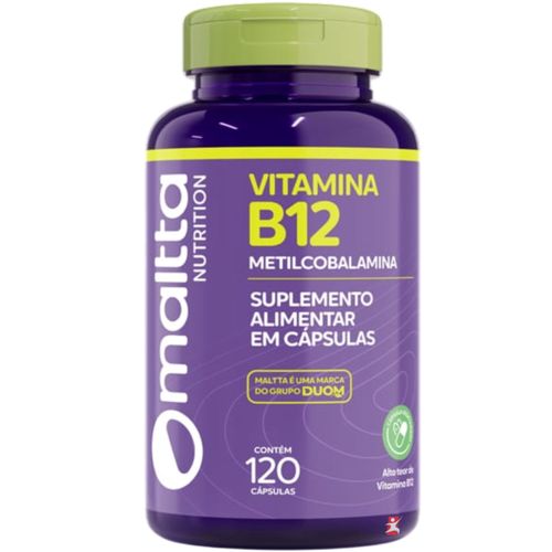 VITAMINA B12 METILCOBALAMINA CONCENTRADA 1 AO DIA 120 CÁPSULAS VEGETARIANAS - MALTTA NUTRITION VITAMINA B12 METILCOBALAMINA CONCENTRADA 1 AO DIA 120 CÁPSULAS VEGETARIANAS - MALTTA NUTRITION