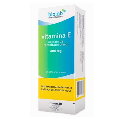 Vitamina E 400Mg Biolab Vitamina Da Beleza 30Cps