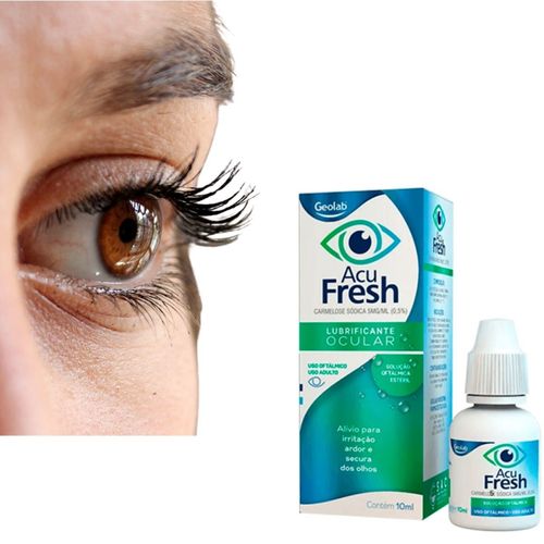 Colirio Lubrificante Ocular  10ml carmelose kit 4 unidades