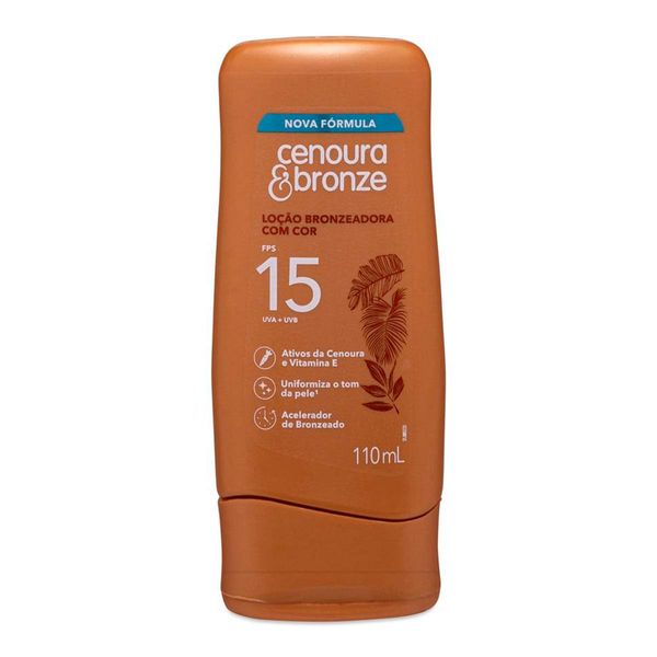 Bronzeador Loção com Cor FPS 15 Cenoura & Bronze Frasco 110ml