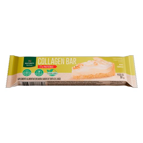 Barra de Proteína Collagen Bar Torta de Limão Nutrify 50g