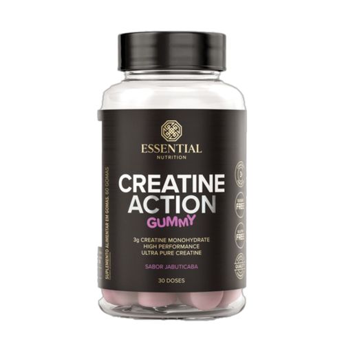 Creatine Action Gummy Jabuticaba Essential Nutrition 60 Gomas Creatine Action Gummy Jabuticaba Essential Nutrition 60 Gomas