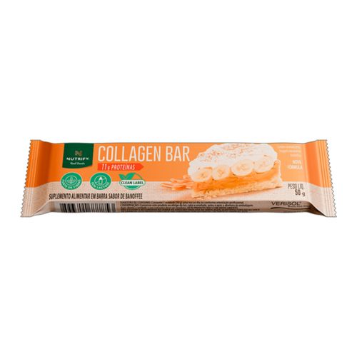 Barra de Proteína Collagen Bar Banoffee Nutrify 50g Barra de Proteína Collagen Bar Banoffee Nutrify 50g