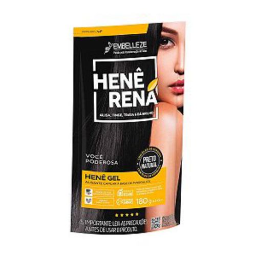 Creme Alisante Hene Gel Rena Preto Natural 70G Creme Alisante Hene Gel Rena Preto Natural 70G