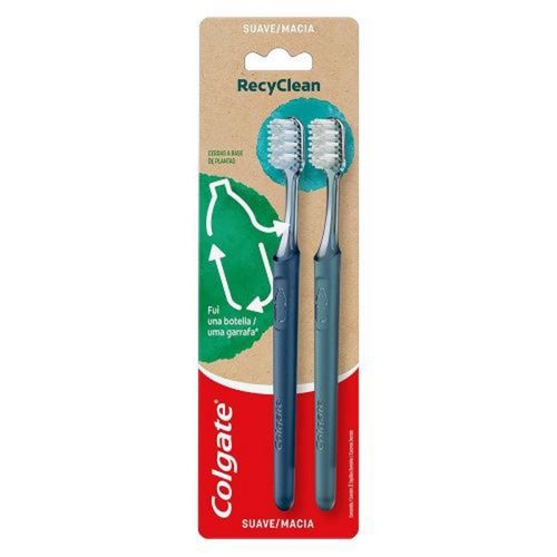 Escova Dental Colgate Recyclean com 2 Und Escova Dental Colgate Recyclean com 2 Und