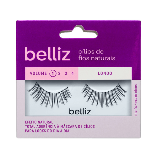 Cílios Belliz Naturais Vol. 1 Longo - 101 Ref. 2620 Cílios Belliz Naturais Vol. 1 Longo - 101 Ref. 2620
