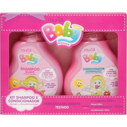 Kit Baby Muriel Shampoo + Condicionador Rosa 100ml Kit Baby Muriel Shampoo + Condicionador Rosa 100ml