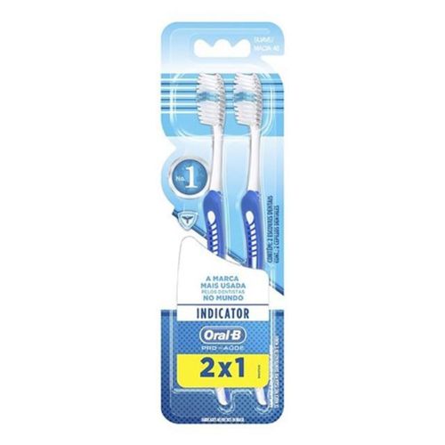 Escova Dental Macia Oral-b Indicator Plus 40 c/2 Unidades