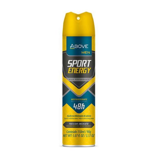 Desodorante Antibacteriano Aerosol Above Clássico 150ml Energy Men Desodorante Antibacteriano Aerosol Above Clássico 150ml Energy Men