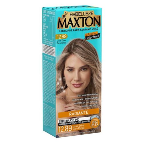 Embelleze Tinta De Cabelo Maxton Louro Extra Claro Perola 12.89 Radiante 50g