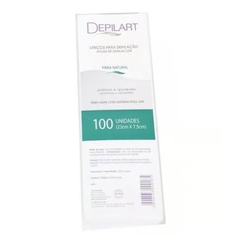 Depilador Lenços Depilart Para Depilação 100 Unidades