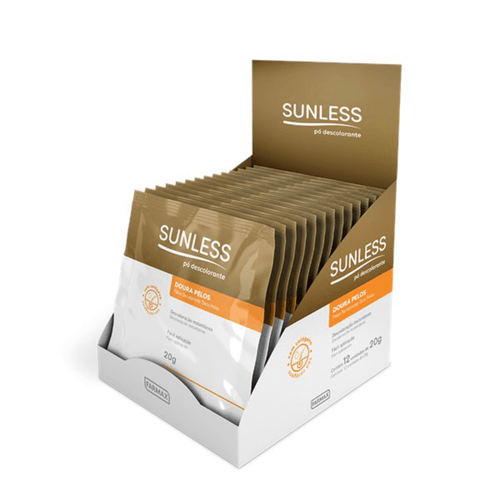Descolorante Pó Sunless 8g Doura Pelos c/ 12 Unidades Descolorante Pó Sunless 8g Doura Pelos c/ 12 Unidades