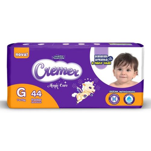 Fralda Descartável Cremer Mega Gd 44 Unidades
