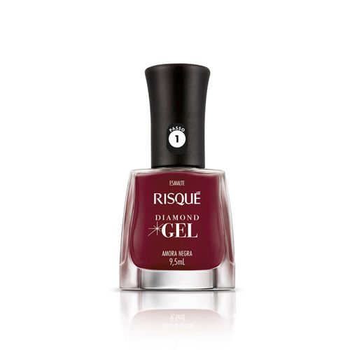 Esmalte Risque Diamond Gel Amora Negra 9,5ml Esmalte Risque Diamond Gel Amora Negra 9,5ml