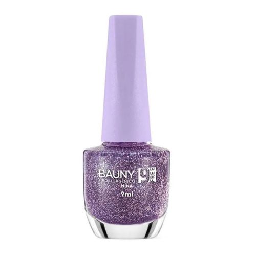 Bauny Esmalte Glitter 9Free 9ml - Cor Nina Bauny Esmalte Glitter 9Free 9ml - Cor Nina