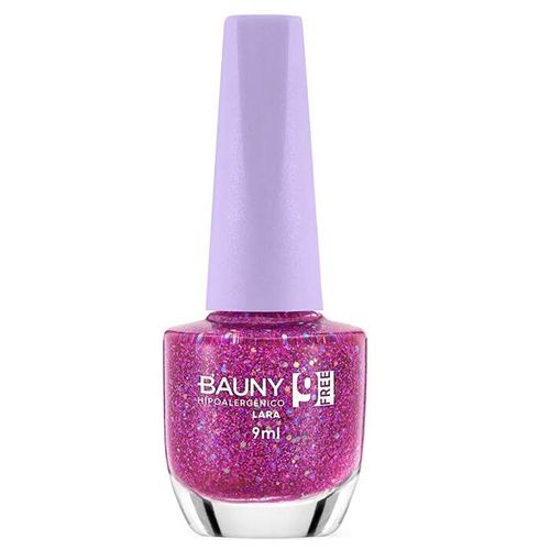 Bauny Esmalte Glitter 9Free 9ml - Cor Lara