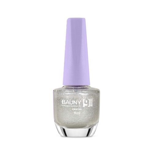 Bauny Esmalte Glitter 9Free 9ml - Cor Cristal