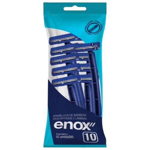 Barbeador Enox 2 Laminas C/10 Unidades