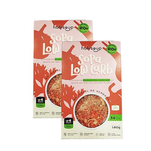 Kit 2X: Sopa Low Carb Sem Glúten Holysoup 180g Kit 2X: Sopa Low Carb Sem Glúten Holysoup 180g