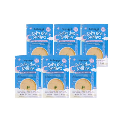 Kit 6X: Sopa dos Sonhos com Melatonina Sachê Holysoup 35g