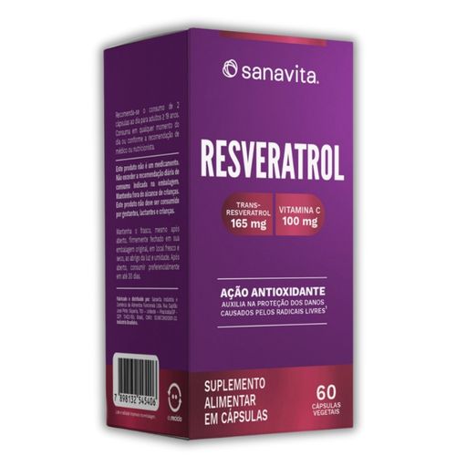 Trans-Resveratrol 60 cápsulas 277mg Sanavita Trans-Resveratrol 60 cápsulas 277mg Sanavita