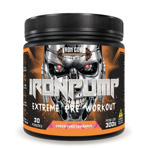 IronPump Extreme Pré-Treino 300g Sabor Pink Lemonade Iron Core IronPump Extreme Pré-Treino 300g Sabor Pink Lemonade Iron Core